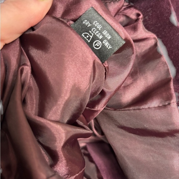 Lafayette 148 Velvet Blazer Jacket Button Down Dark Romantic Deep Plum Size 2 - Picture 7 of 10